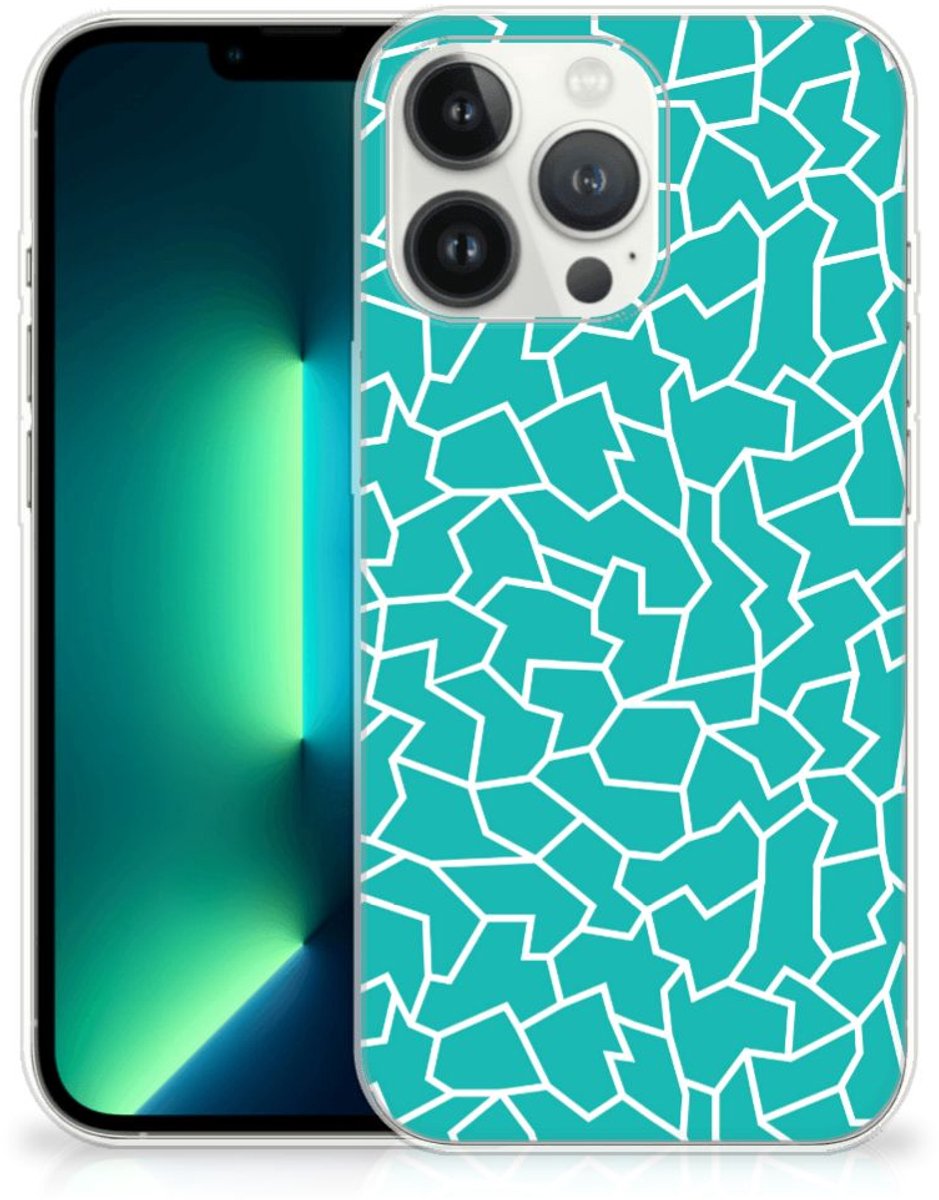 iPhone 13 Pro Max Hoesje maken Cracks Blue