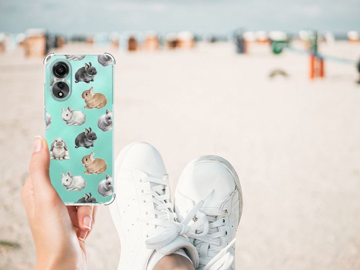 Back Cover voor Case Anti-shock voor OPPO A78 4G Konijntjes