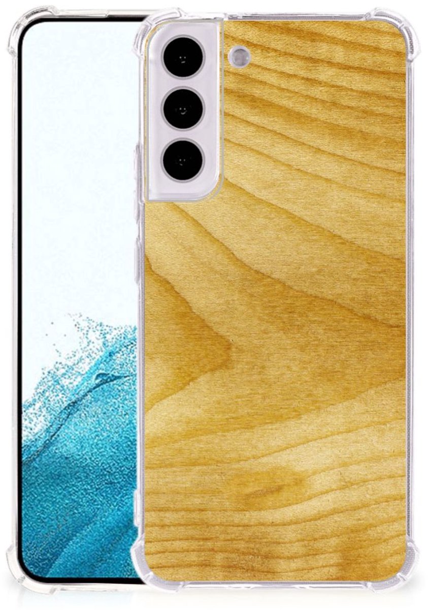 Samsung Galaxy S22 Plus Stevig Telefoonhoesje Licht Hout