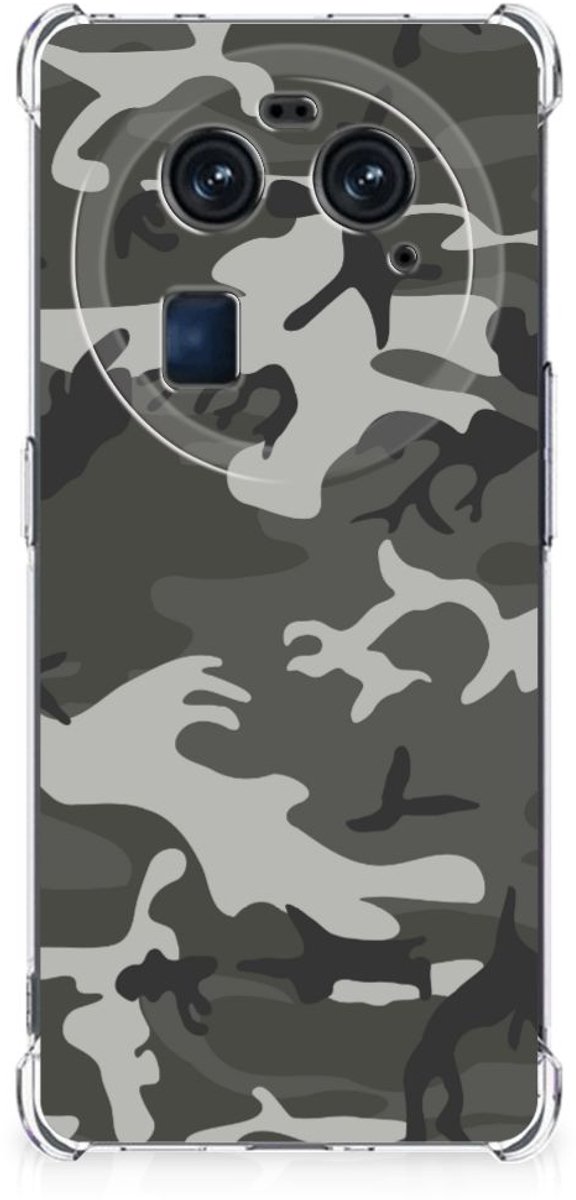OPPO Find X6 Doorzichtige Silicone Hoesje Army Light