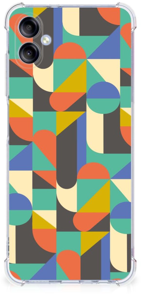 Samsung Galaxy A05 Doorzichtige Silicone Hoesje Funky Retro