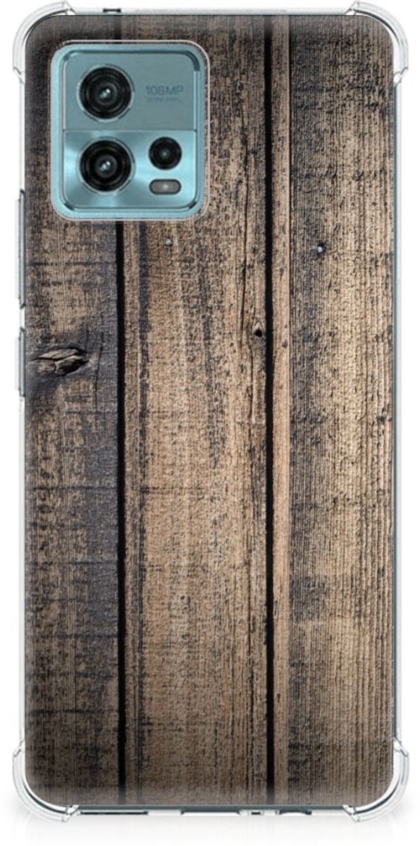 otorola Moto G72 Stevig Telefoonhoesje Steigerhout