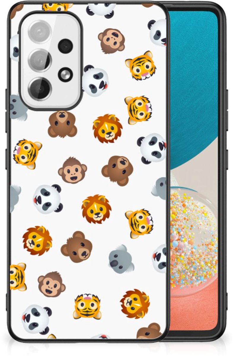 Back Case voor Samsung Galaxy A53 Dieren Emojis
