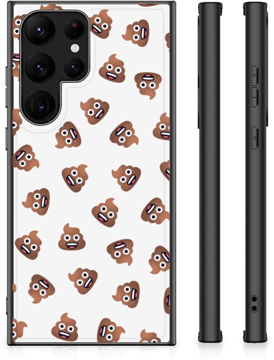 Back Case voor Samsung Galaxy S23 Ultra Poep Emojis