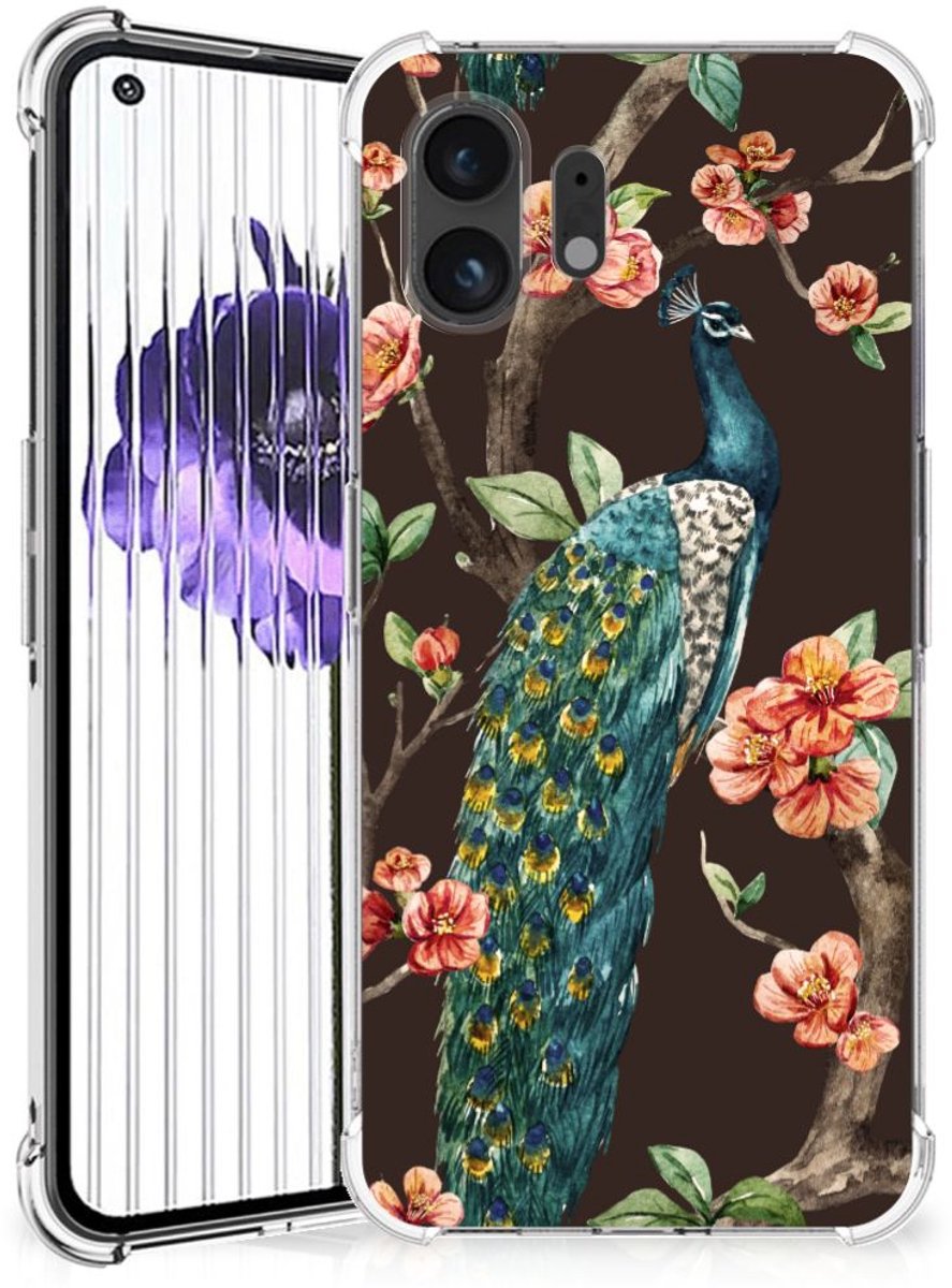 Nothing Phone (2) Case Anti-shock Pauw met Bloemen