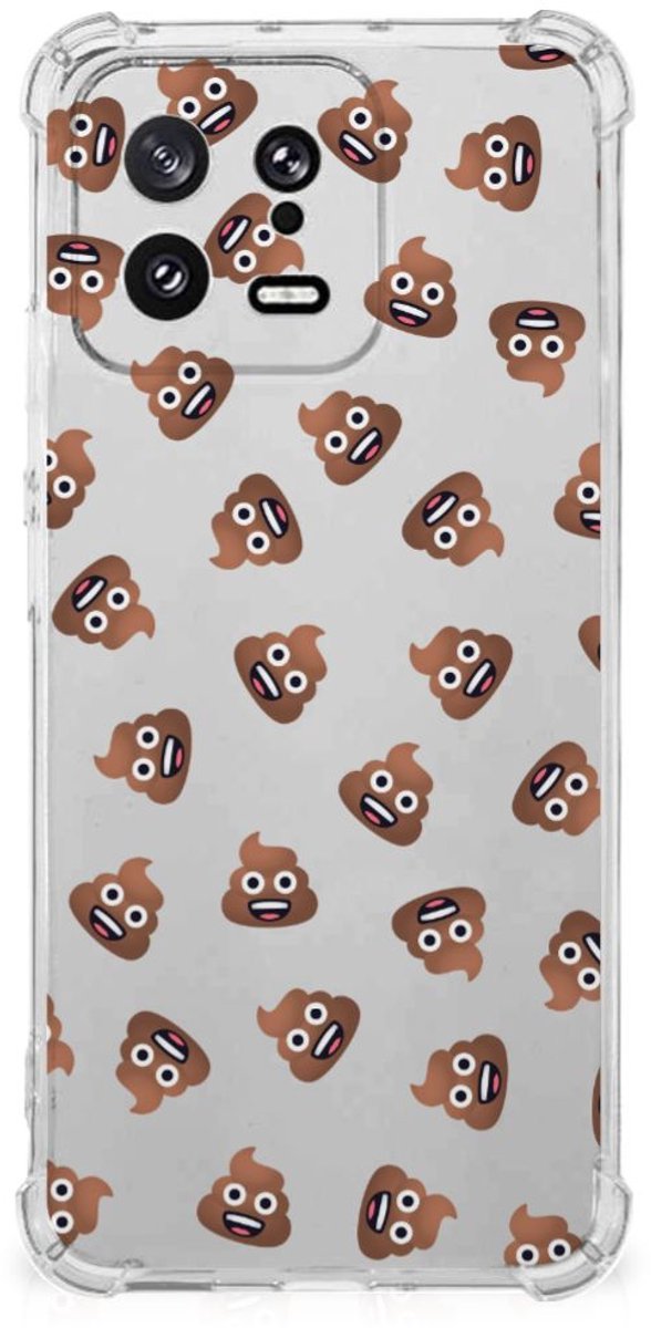 Doorzichtige Silicone Hoesje voor Xiaomi 13 Poep Emojis