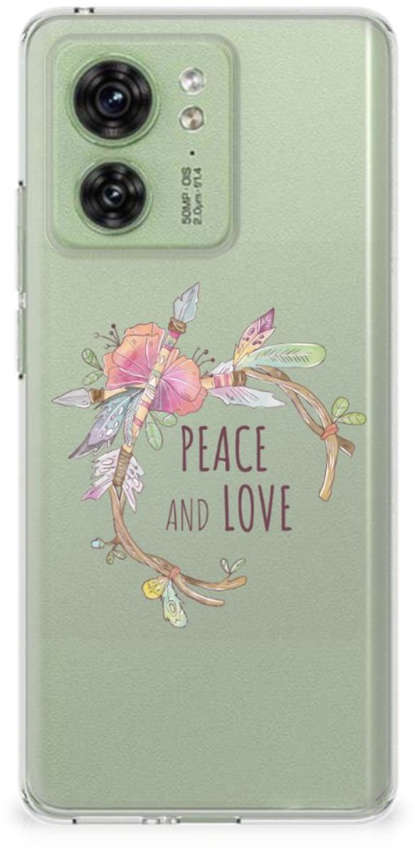Motorola Edge 40 Telefoonhoesje met Naam Boho Text