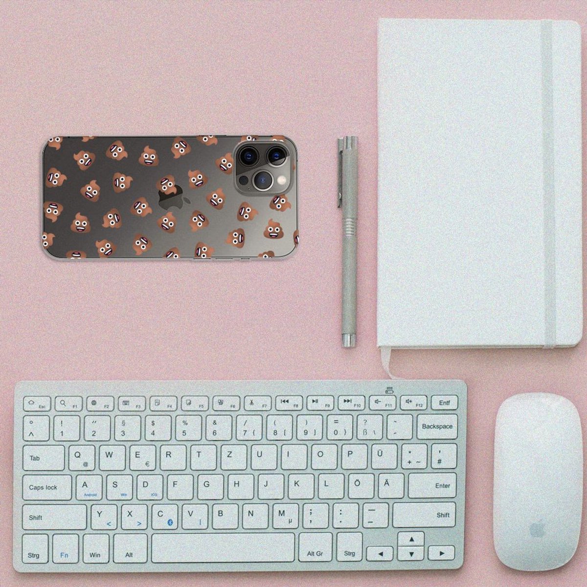TPU bumper voor iPhone 12 Pro Max Poep Emojis