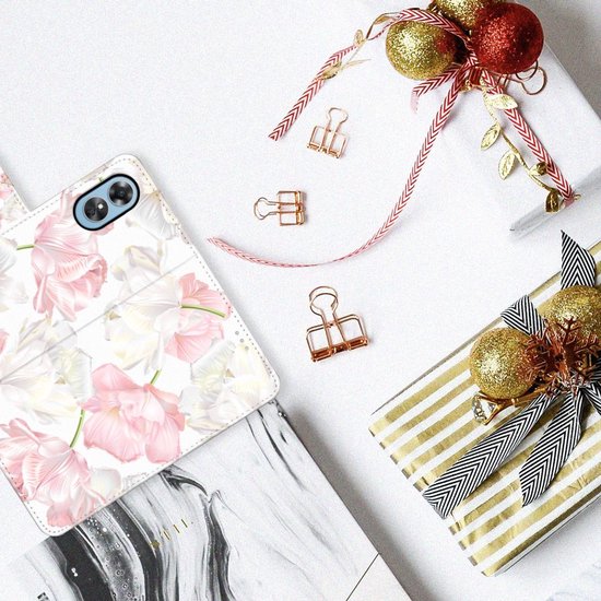 Coque Téléphone OPPO A17 PU Premium Housse pour Belles Fleurs Cadeau d'anniversaire Petite Amie