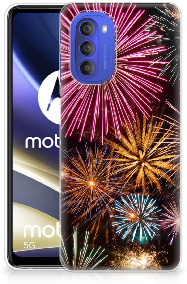 Motorola Moto G51 5G Silicone Back Cover Vuurwerk