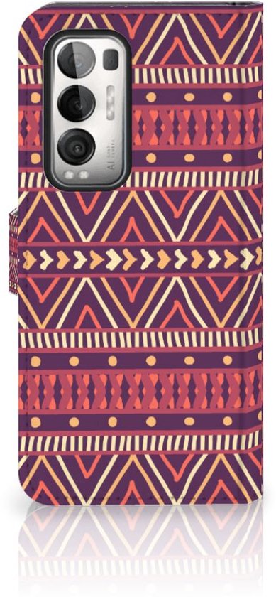 Étui pour téléphone portable OPPO Find X3 Neo 5G Bookcase Aztec Violet