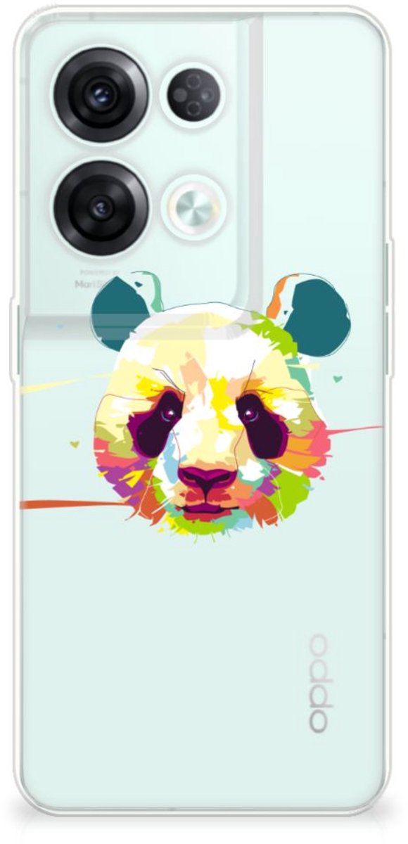 OPPO Reno8 Pro Telefoonhoesje met Naam Panda Color