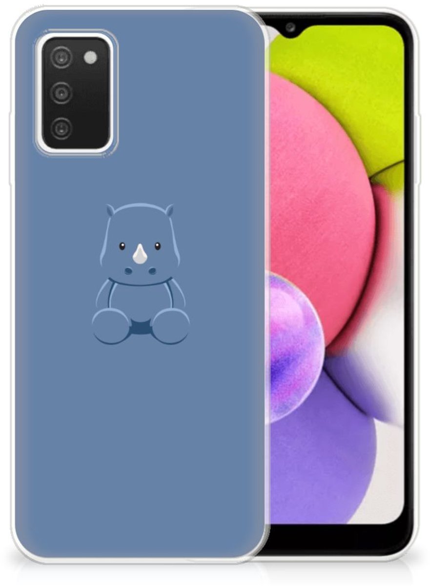 Samsung Galaxy A03S Telefoonhoesje met Naam Baby Rhino