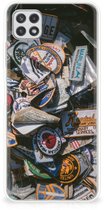 Samsung Galaxy A22 5G Siliconen Hoesje met foto Badges