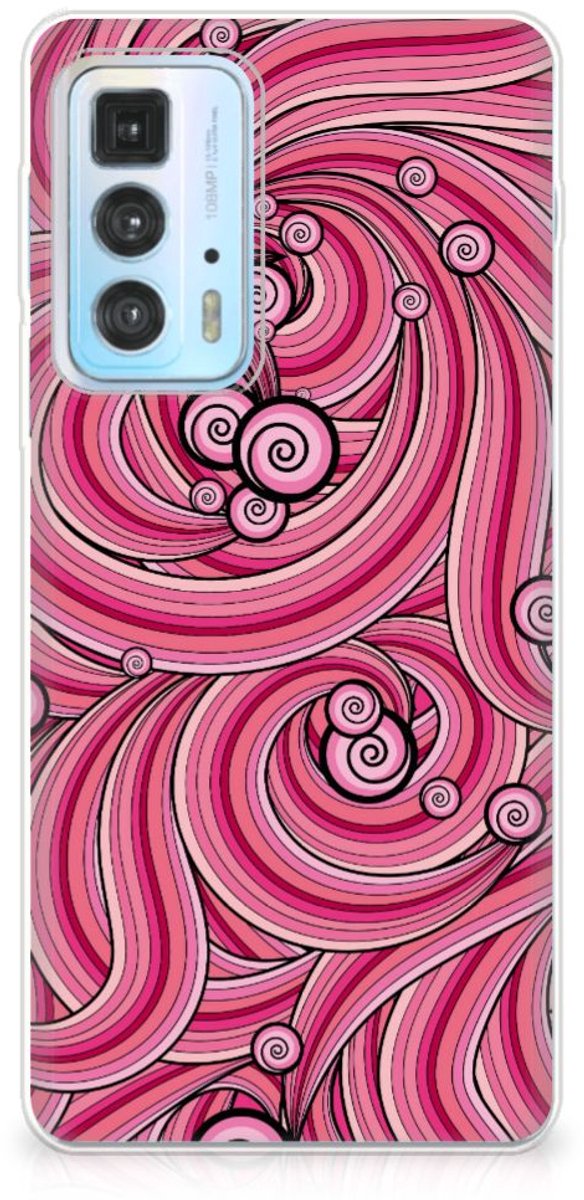 Motorola Edge 20 Pro Hoesje maken Swirl Pink