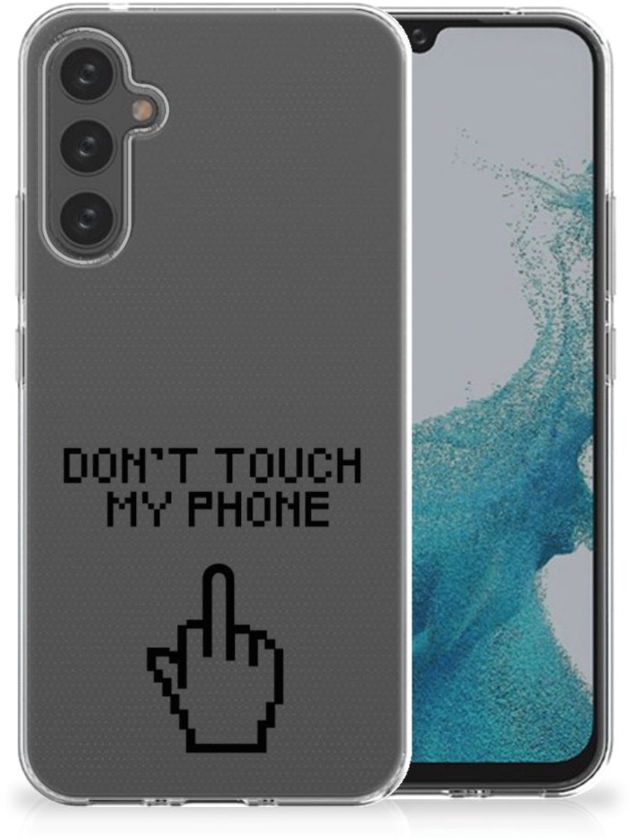 Samsung Galaxy A34 Silicone-hoesje Finger Don't Touch My Phone