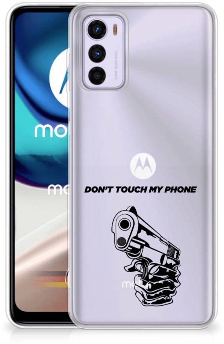Motorola Moto G42 Silicone-hoesje Gun Don't Touch My Phone