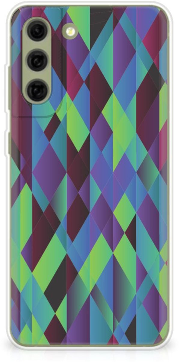 Samsung Galaxy S21FE TPU Hoesje Abstract Green Blue