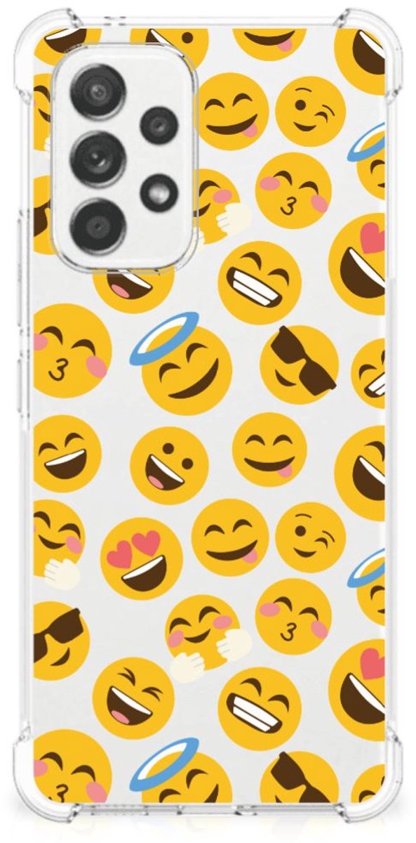 Samsung Galaxy A53 5G Doorzichtige Silicone Hoesje Emoji