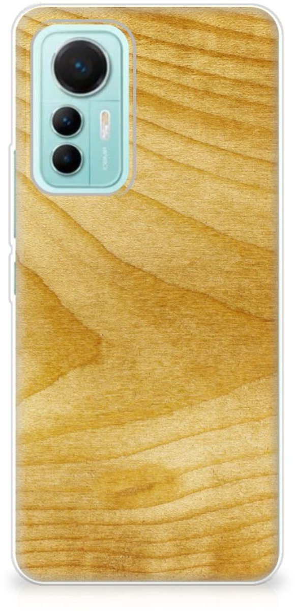 Xiaomi 12 Lite Bumper Hoesje Licht Hout