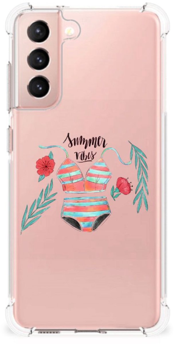 Samsung Galaxy S21 FE Stevig Bumper Hoesje Boho Summer