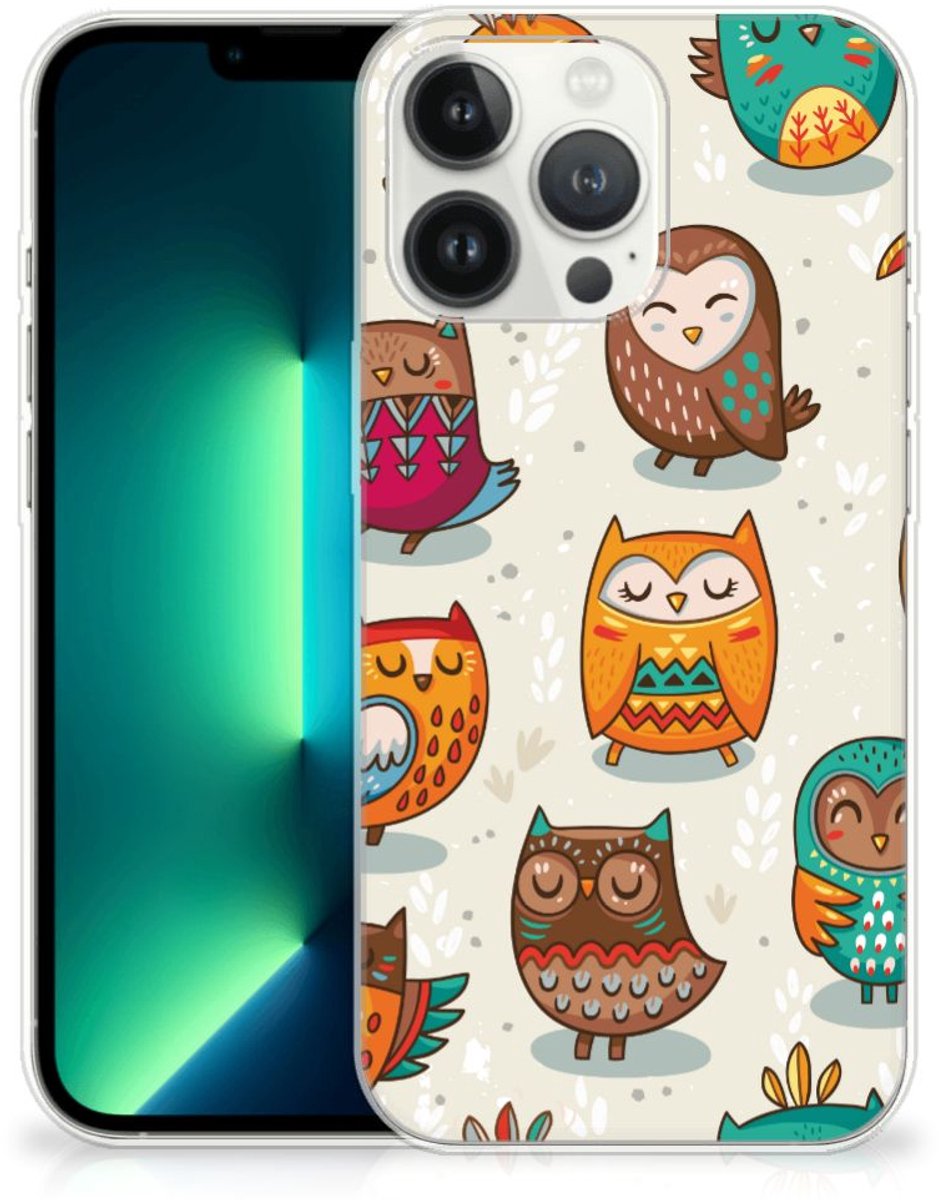 iPhone 13 Pro Max TPU Hoesje Vrolijke Uilen