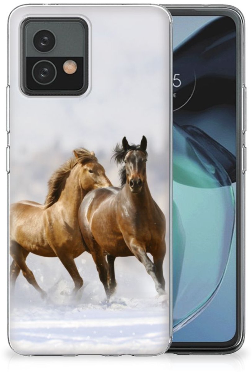 Motorola Moto G72 TPU Hoesje Paarden
