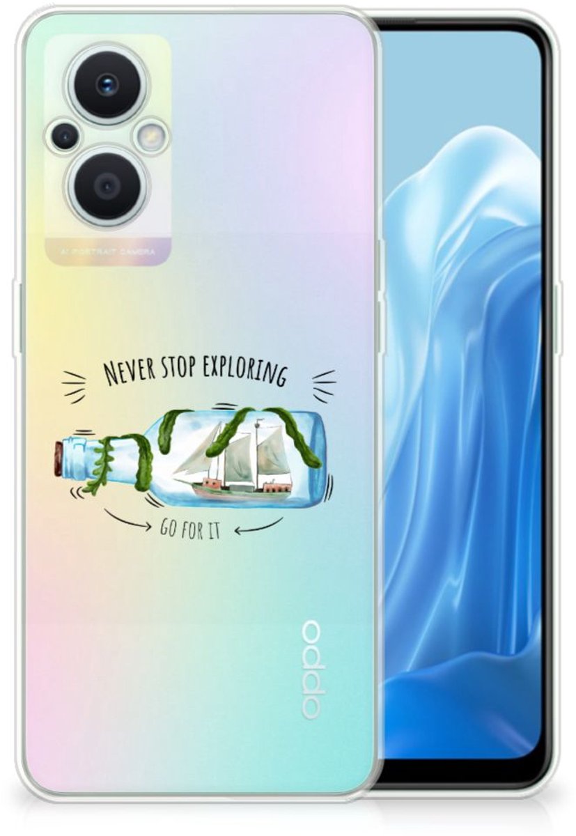 OPPO Reno8 Lite Telefoonhoesje met Naam Boho Bottle