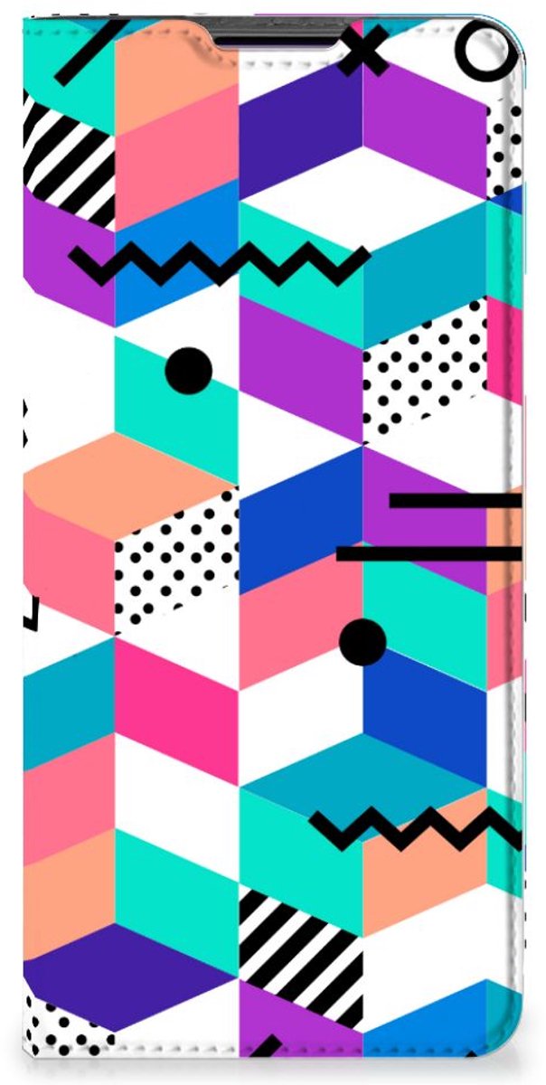 Motorola Edge 30 Pro Stand Case Blokken Kleurrijk