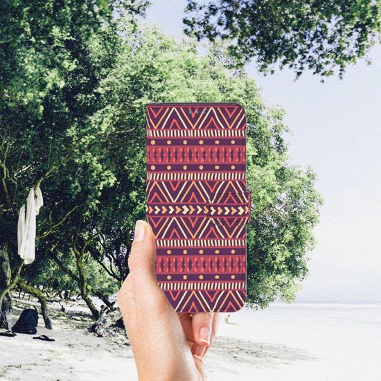 Coque Téléphone Portable Samsung Galaxy A73 5G Bookcase Aztec Violet