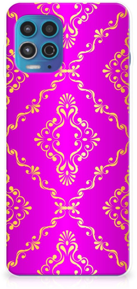 Siliconen Hoesje Motorola Moto G100 Barok Roze
