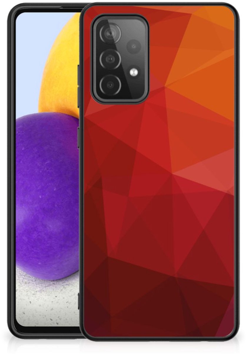 Backcover voor Samsung Galaxy A72 (5G/4G) Polygon Red