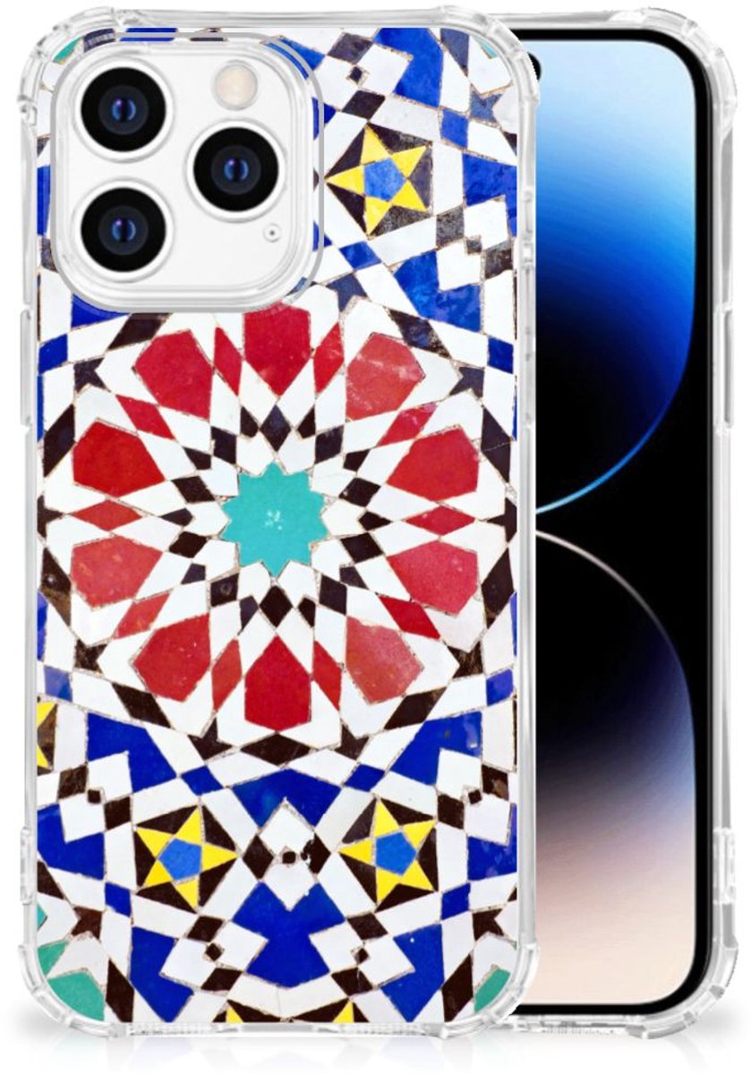 iPhone 14 Pro Anti-Shock Hoesje Mozaïek