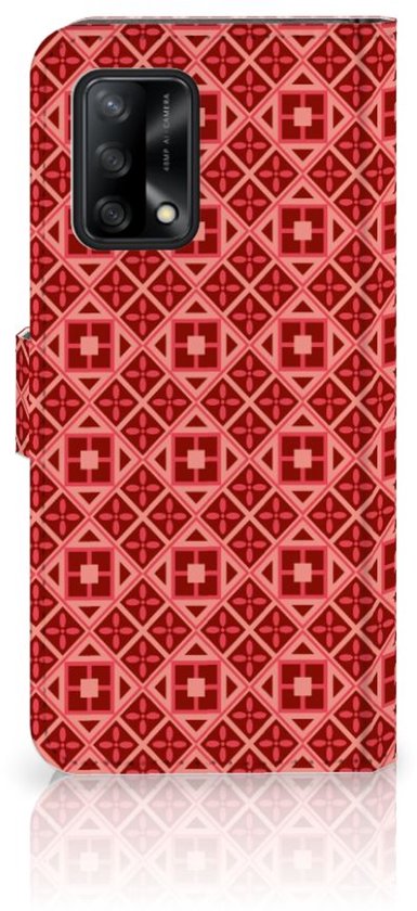 Etui Smartphone OPPO A74 4G Etui Portefeuille Batik Rouge