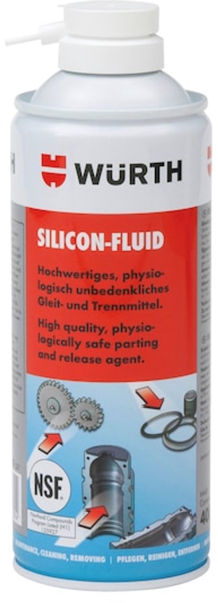 Wurth - Siliconenvloeistof siliconenspray - Siliconenvloeistof siliconenspray Inhoud 0.4 l - Gevaar H222, H229, H315, H336, H412, H225, H304, H411 P210, P211, P251, P261, P273, P410 + P412