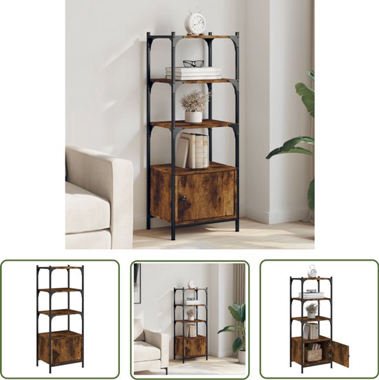 Goodivery ® Industriële Stijl 3-Lagen Boekenkast Met Stabiel Metalen Frame En Kruisontwerp