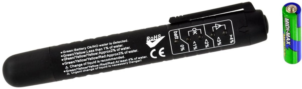 Remvloeistoftester 5-diode - Remvloeistof tester - Remvloeistofmetertester - GEKO