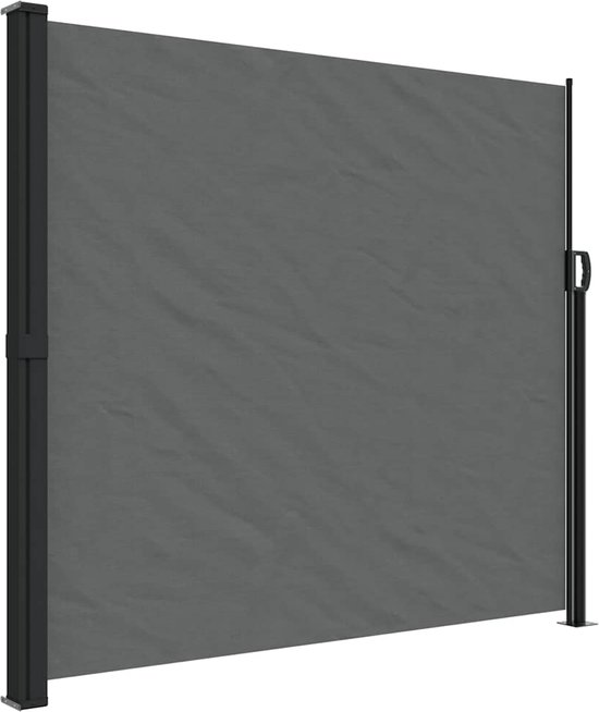 vidaXL - Windscherm - uittrekbaar - 180x500 - cm - antracietkleurig
