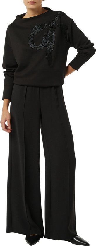 Pull Edited Femme Court Noir Et Jaune Clair - Taille EU 34 - Occasion Parfait état - Coton