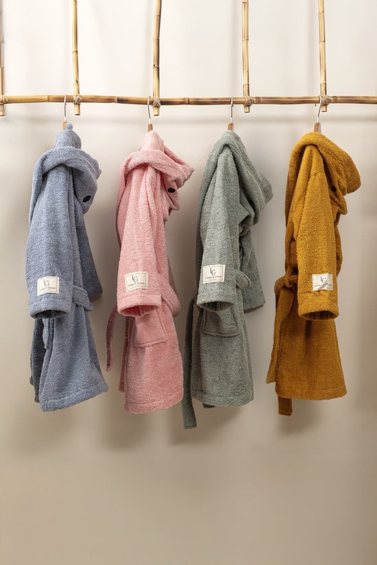 Linden&Green - Peignoir enfant %100 Katoen - Badjas Enfants - Peignoir enfants Filles - Badjas Enfants Filles - Badjas Filles - Badjas enfant - peignoir bébé - Peignoir enfants - peignoir enfants - Rose - 110/116 - 5-6 ans