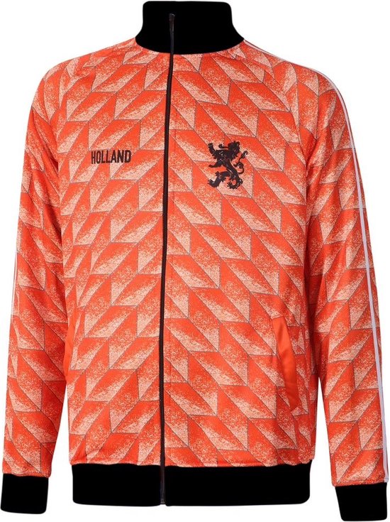 EK 88 Trainingsjack 1988 - Eigen Naam - Oranje - Kind en Volwassenen-L
