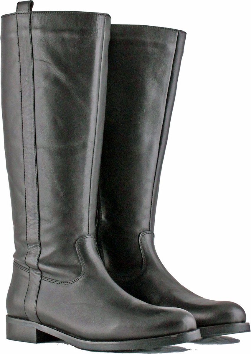 Jilsen Dames Laarzen Brede Schacht en Laarzen Brede Kuiten Kim in Zwart Kuitomtrek 48 cm, schoenmaat 43