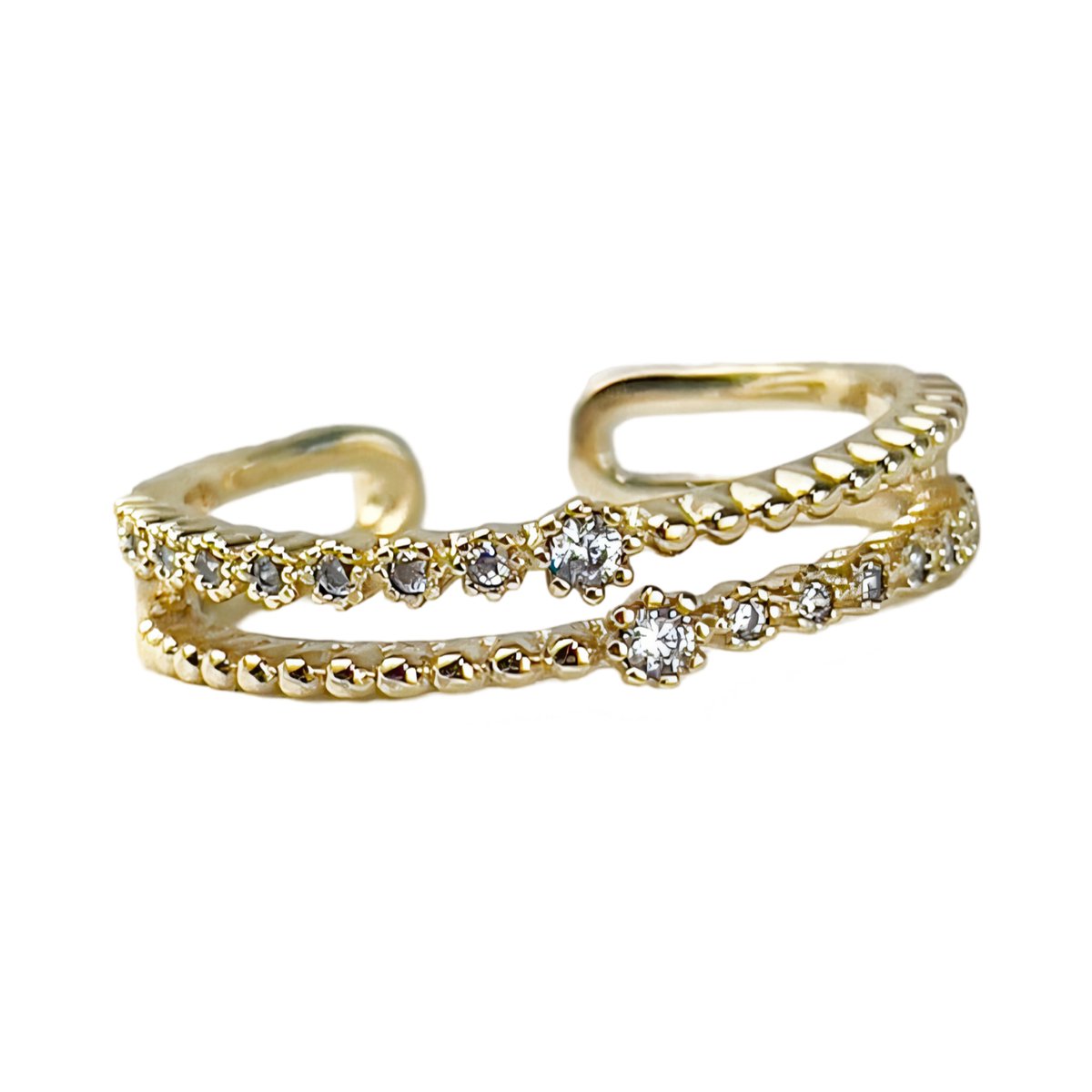 Stacked Adjustable Ring Gold 14K