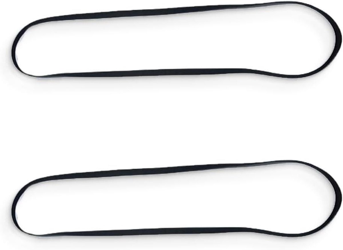 Set van 2 Rubber Platenspeler Bandjes - Elastische Duurzame Draaitafel Band - Zwart Rubber Band voor Speler - Compatibel met Platenspeler Vervangingsriem voor Phonograaf