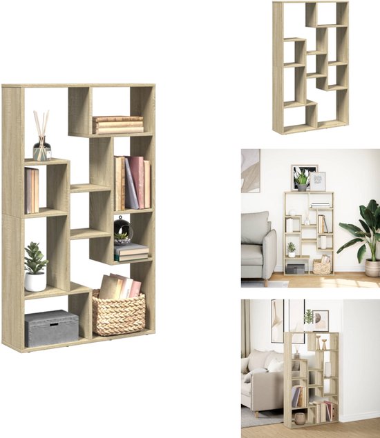 vidaXL Boekenkast 80x24x109 cm bewerkt hout sonoma