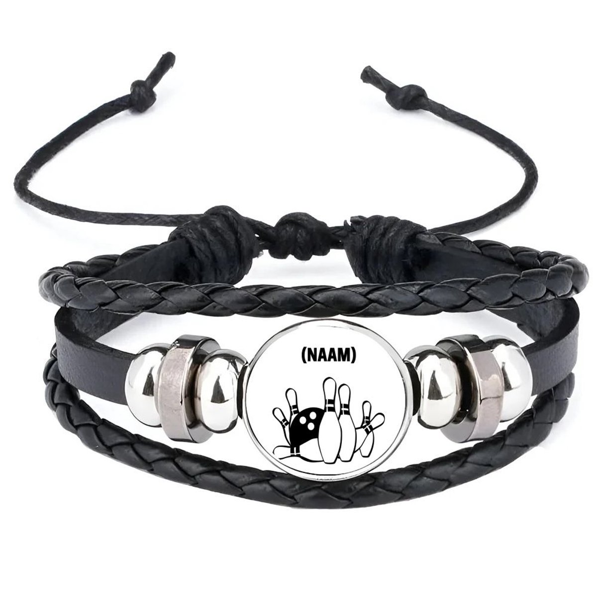 Akyol - bowlen met eigen naam armband zwart - Bowlen - bowler - sport