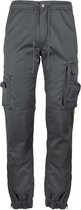Pantalon de travail TMG KULT WORKER pour homme, gris clair - Design ergonomique - Taille élastiquée - Plusieurs poches
