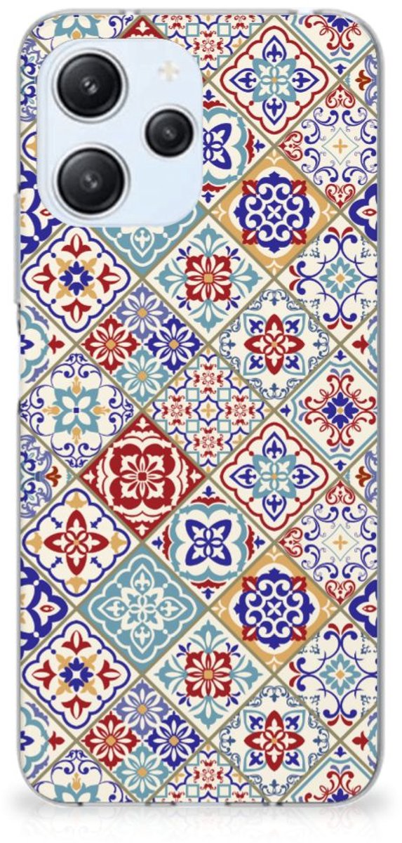 Xiaomi Redmi 12 4G TPU Siliconen Hoesje Tiles Color