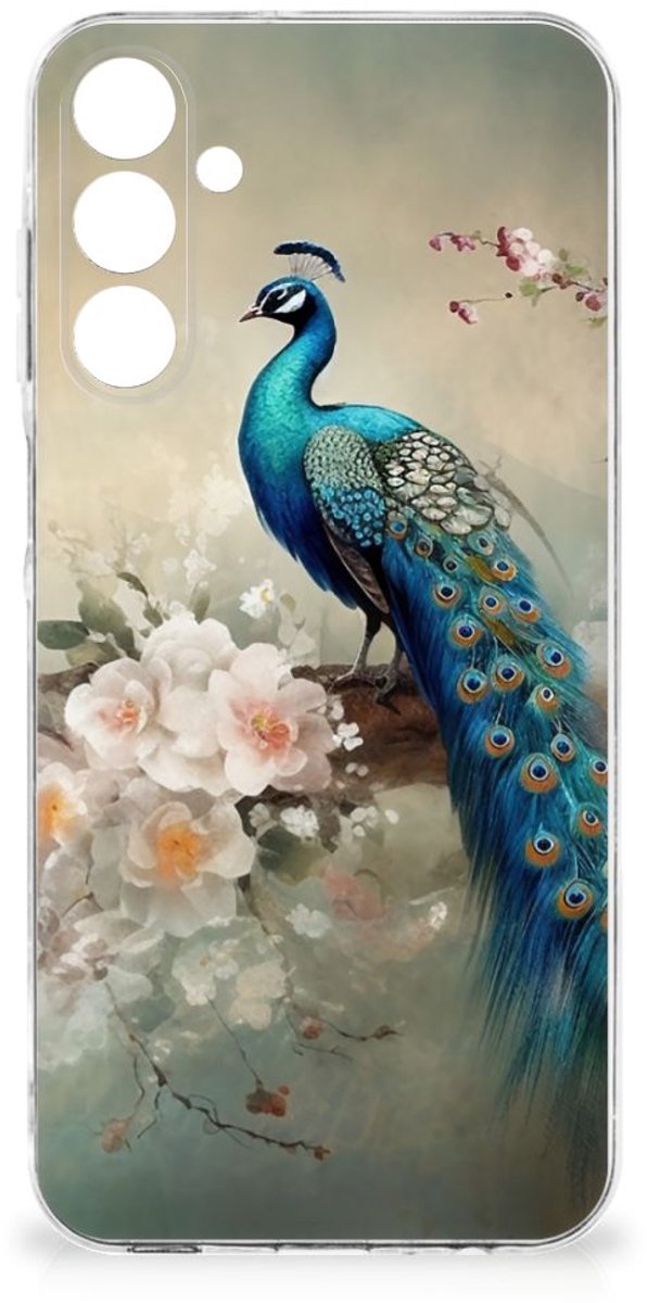 TPU Hoesje voor Samsung Galaxy A16 Vintage Pauwen