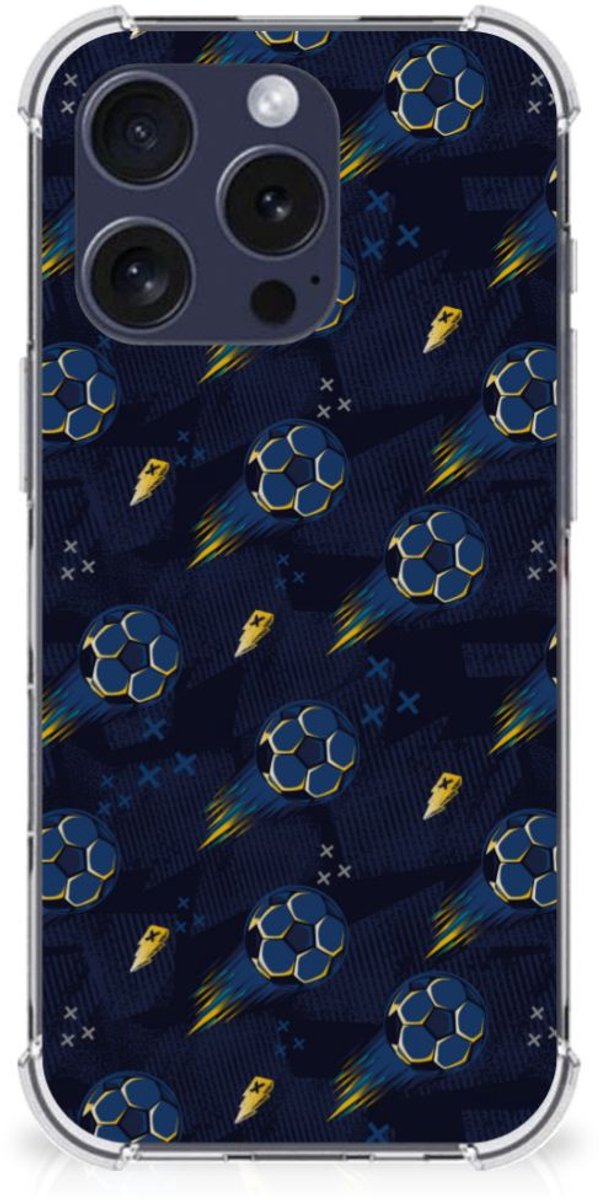 Doorzichtige Silicone Hoesje voor iPhone 16 Pro Voetbal